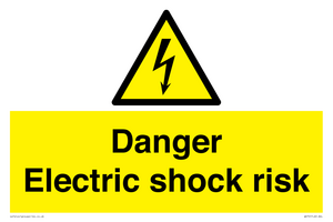 Danger Electric shock risk
